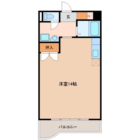 桃園団地中 徒歩3分 2階の物件間取画像